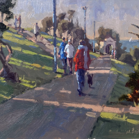 'Early Morning Dog Walk'